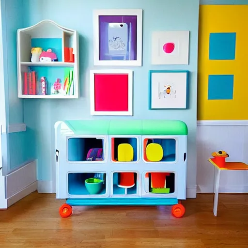 Image similar to “interior design inspired by fisher price”