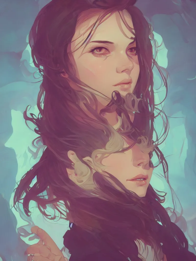 Image similar to portrait of a character from arcane, stylized, cinematic, ambient lighting, 4 k, lois van baarle, ilya kuvshinov, rossdraws, alphonse mucha, jung gi kim, artstation