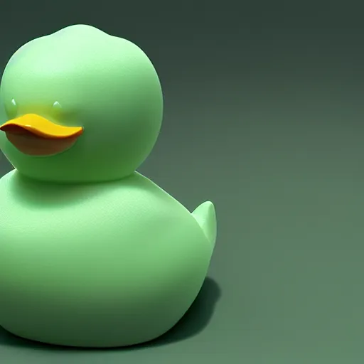 Prompt: rubber duck made of green slime, octane render, unreal engine, excellent composition, trending on artstation