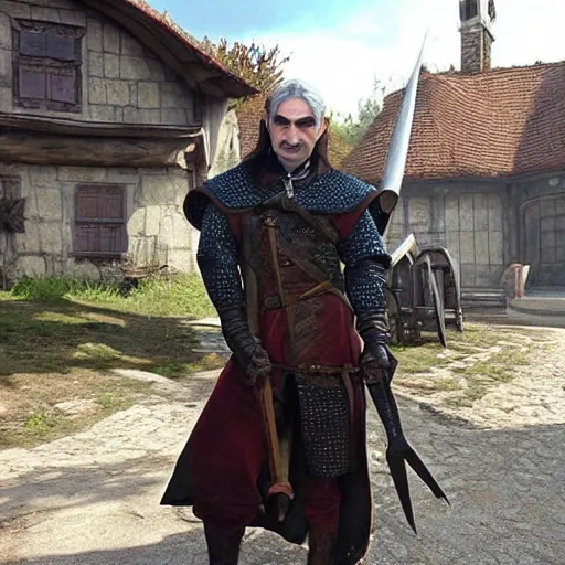 Prompt: Mr.Bean as the Witcher