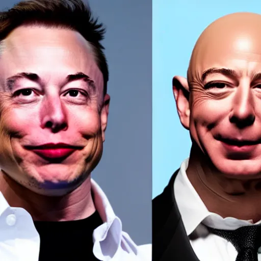 Image similar to live broadcast of an evening of boxing elon musk vs jeff bezos