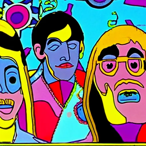 Image similar to beatles yellow submarine music video