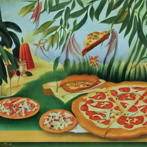 Image similar to Pizza Party by Henri Rousseau