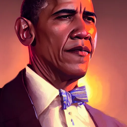 Image similar to highly detailed portrait, obama, in gta v, stephen bliss, unreal engine, fantasy art by greg rutkowski, loish, rhads, ferdinand knab, makoto shinkai and lois van baarle, ilya kuvshinov, rossdraws, tom bagshaw, global illumination, radiant light, detailed and intricate environment