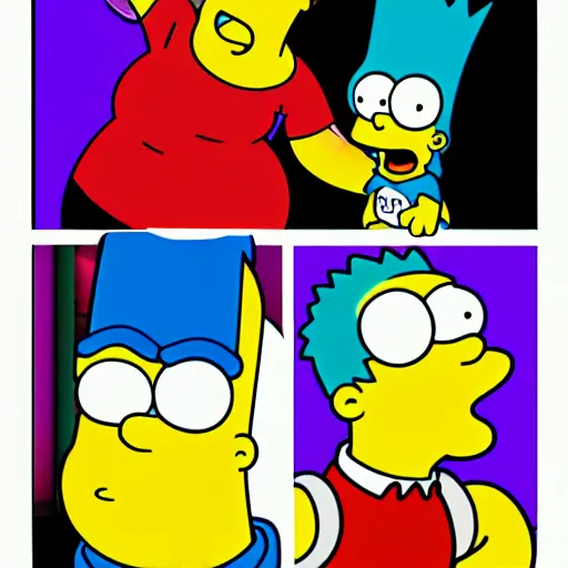 Image similar to family guy simpsons peter griffin and bart simpson sonic style comic