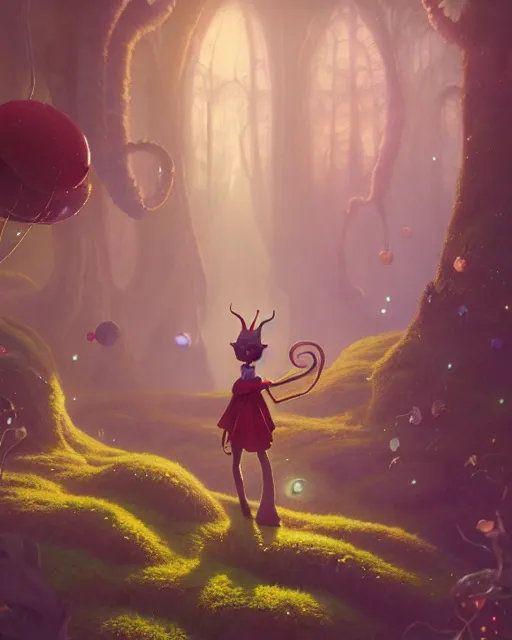 Image similar to highly detailed surreal vfx portrait of a happy elves in a fairytale world, stephen bliss, unreal engine, greg rutkowski, loish, rhads, beeple, makoto shinkai and lois van baarle, ilya kuvshinov, rossdraws, tom bagshaw, alphonse mucha, global illumination, detailed and intricate environment