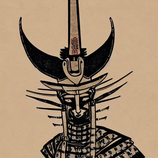 Prompt: samurai anubis