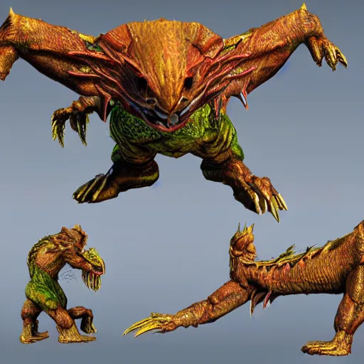 Image similar to cyber 3 d bestiary creature