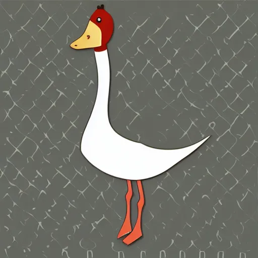 Image similar to cute goose, stylized, full body, digital paint, diecut, sticker