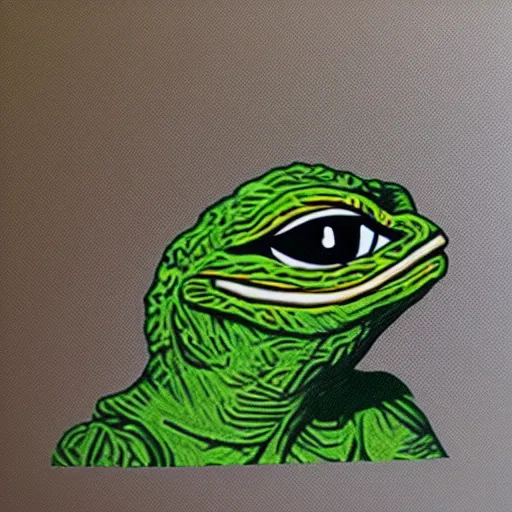 Image similar to mutant pepe, detailed, intricate, small details, realistic