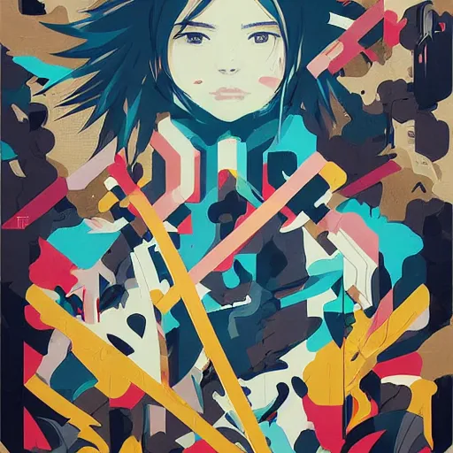 Prompt: Final Fantasy 6 x Bape Painting by Sachin Teng, asymmetrical, Organic Painting , Matte Painting, geometric shapes, hard edges, graffiti, street art,:2 by Sachin Teng:4