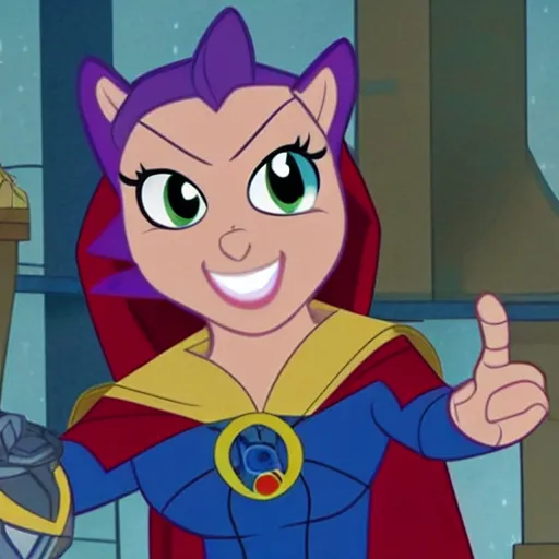 Image similar to movie still Alyssa Milano as Dr.Strange in My Little Pony