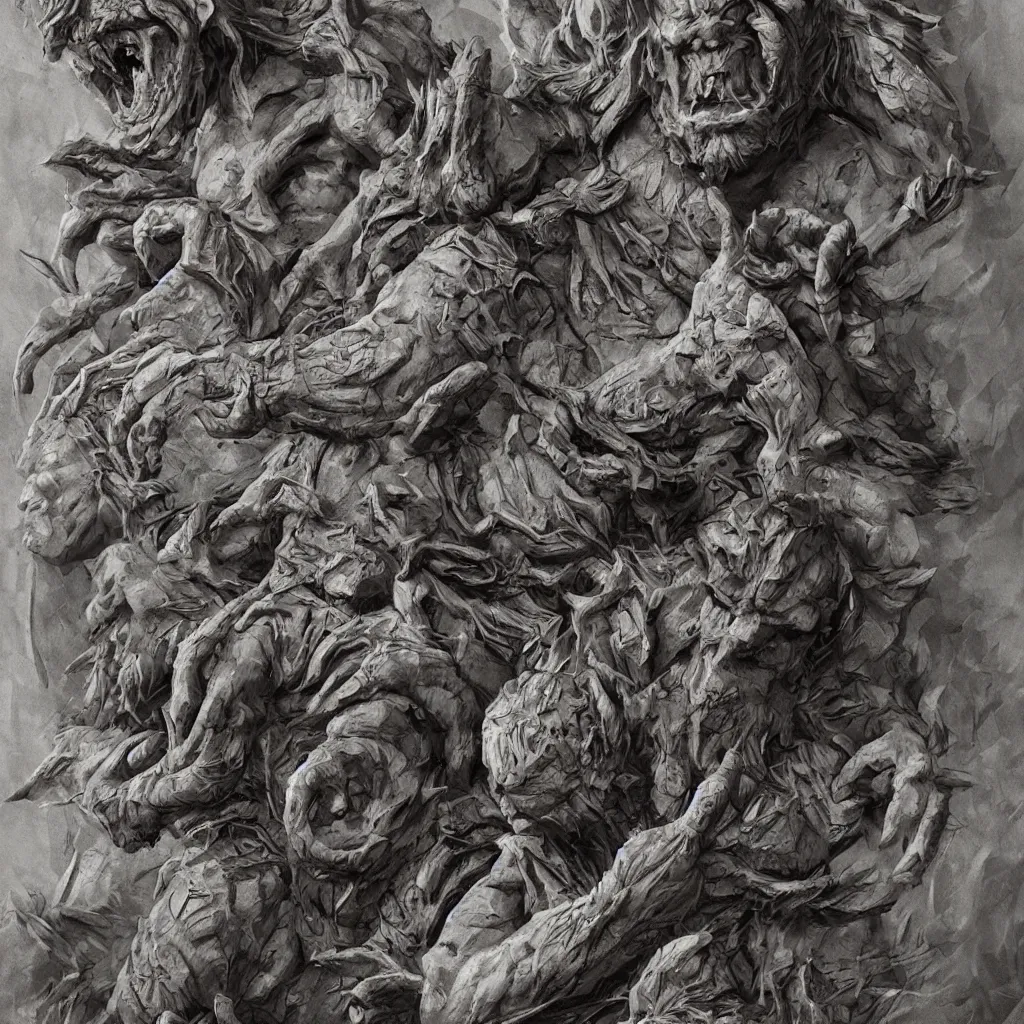 Image similar to a stonemason carving, fantasy concept art, cinematic framing, cinematic lighting, movie poster art, digital art, intricately detailed, blockbuster movie art