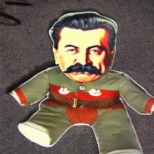 Image similar to stalin as a plushie toy