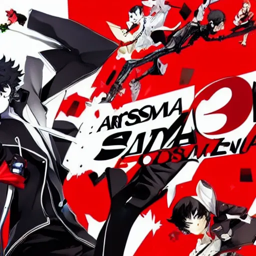 Image similar to a new persona 5 game , artbook, stylish,