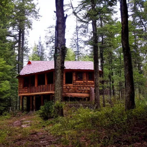 Image similar to a cabin in the forest