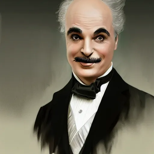 Image similar to charles chaplin wearing a tuxedo, portrait, highly detailed, digital painting, artstation, concept art, sharp focus, illustration, art by artgerm and greg rutkowski and alphonse mucha