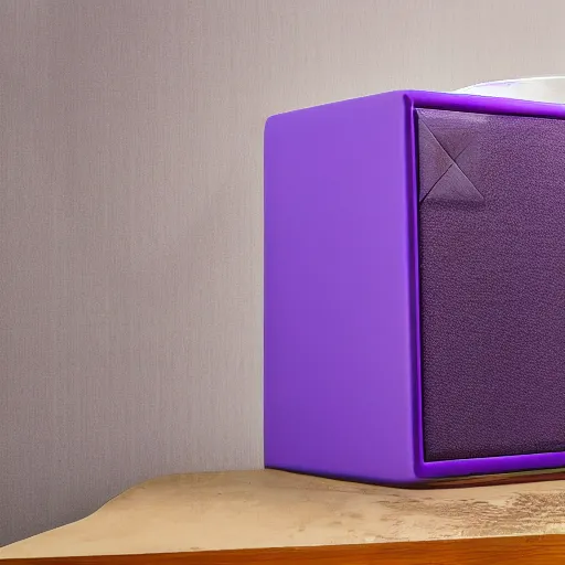 Prompt: purple funktion 1 speaker stack, depth of field, photorealistic render, XF IQ4, 150MP, 50mm, F1.4, ISO 200, 1/160s, natural light