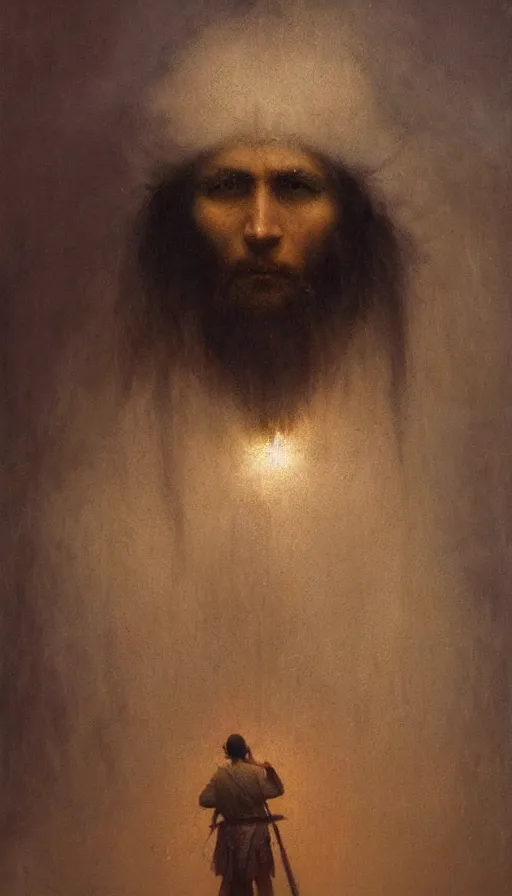 Image similar to portrait of a digital shaman, by ivan aivazovski,