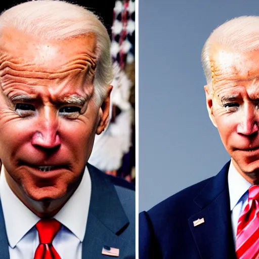 Image similar to long nose man, long nose, joe biden with long nose