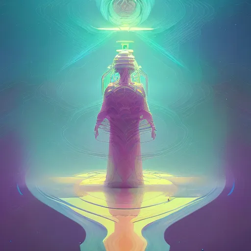 Image similar to a goddess by Petros Afshar and Beeple