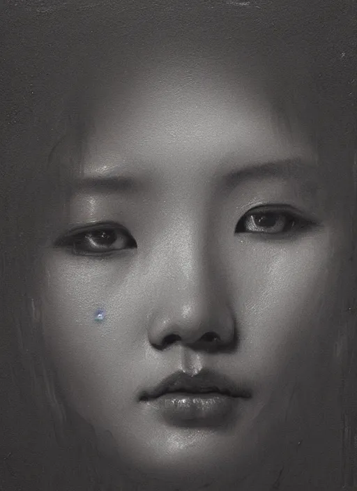 Prompt: of dark fantasy, seductive beautiful Lee Ji-eun by Nicola Samori, close up face portrait, medium shot, intricate, elegant, ethereal light, highly detailed, volumetric light, smooth, masterpiece, Refined