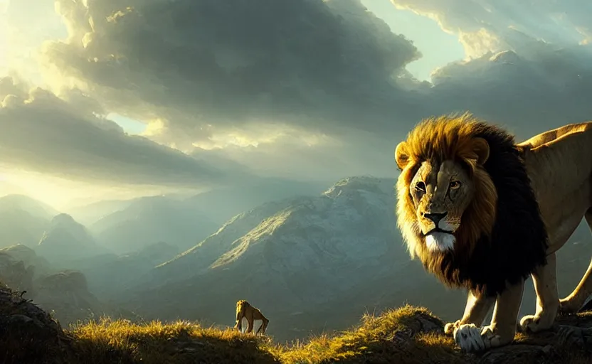 Lion, fantasy, leu, aslan, narnia, HD wallpaper