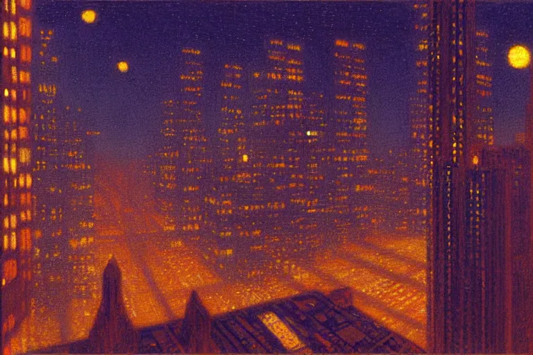 Image similar to a scifi illustration, Night City on Coruscant by daniel garber