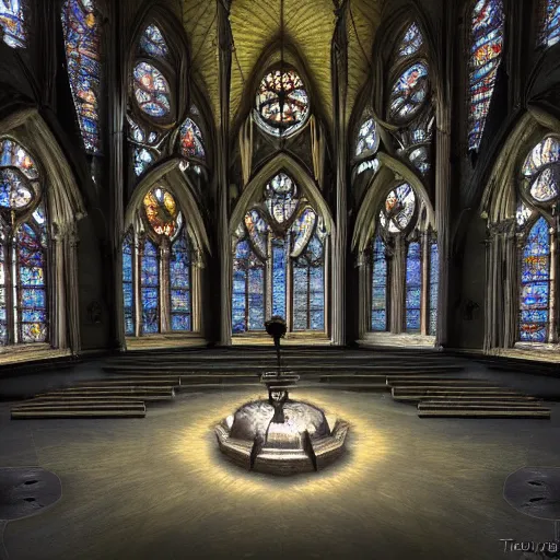 Image similar to gothic chapel of ancient powers, mystic, liquification, melted shadows, 8 k dop dof hdr, fantasy art by tae young choi