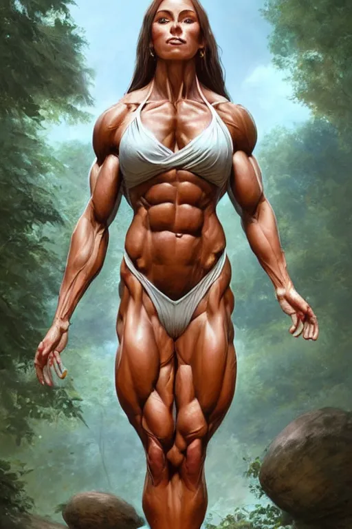 goddess of nature, accurate anatomy, IFBB fitness