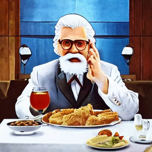 Prompt: colonel sanders at the last supper, photorealistic, 8k