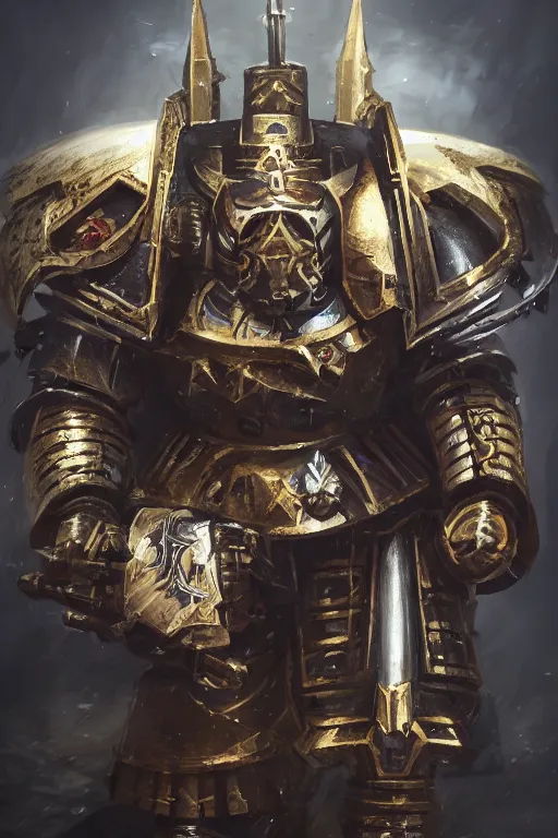 Image similar to armor portrait heros warhammer 4 0 k horus heresy fanart - the primarchs emperor by johannes helgeson animated with vfx concept artist & illustrator global illumination ray tracing hdr fanart arstation zbrush central hardmesh 8 k octane renderer comics stylized