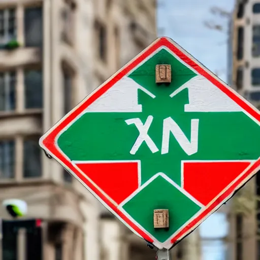 Image similar to a traffic sign, graffiti