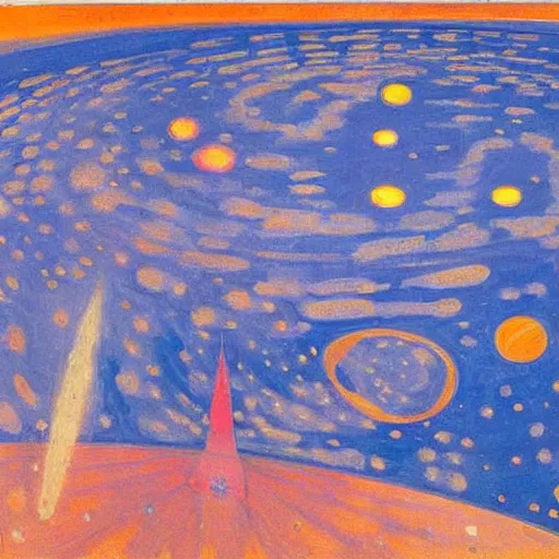 Prompt: Liminal space in outer space by Cuno Amiet