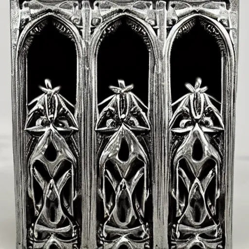 Image similar to silver pramid in the gothic style