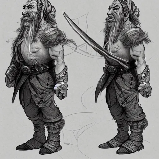 Prompt: dnd dwarf, by Even Mehl Admudsen