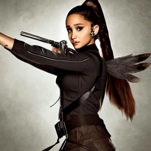 Image similar to Ariana Grande as Katniss Everdeen but better