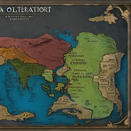Prompt: a painting of alternate history map, 4k