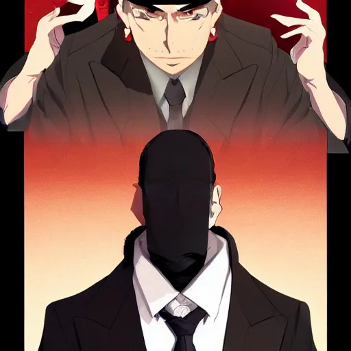 Image similar to portrait of the mafia hitman, anime fantasy illustration by tomoyuki yamasaki, kyoto studio, madhouse, ufotable, comixwave films, trending on artstation