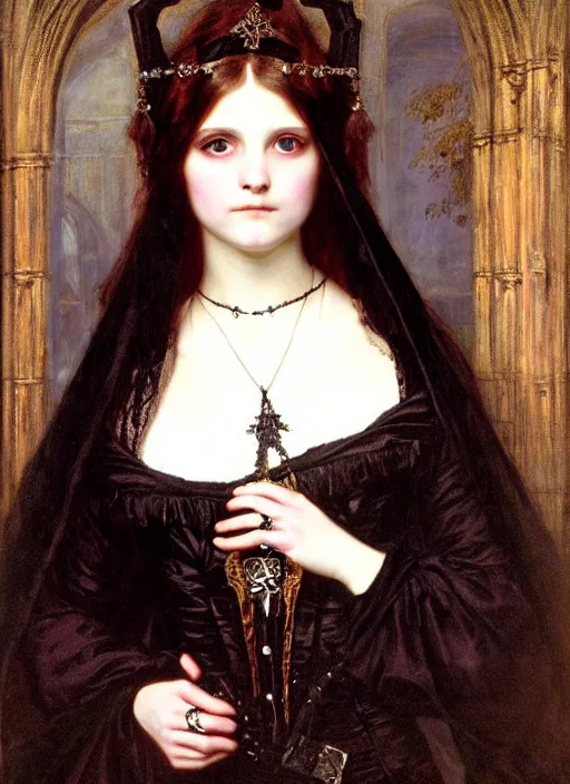 Image similar to gothic princess portrait. by william henry hunt, highly detailded