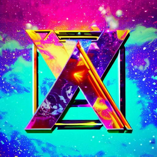 Image similar to a and w vaporwave logo, colorful, digital art, cosmic, 3 d high definition, trending on art station, photorealistic, high resolution, 8 k, octane, hyper detailed, insane details, intricate, elite, ornate, elegant trend, highly detailed and intricate, sharp focus, photography, unreal engine