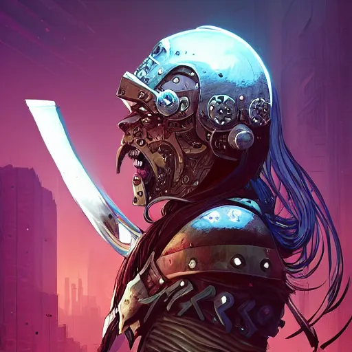 Image similar to cyberpunk viking helmet mask warrior goddess robot ninja fantasy, art gta 5 cover, official fanart behance hd artstation by jesper ejsing, by rhads, makoto shinkai and lois van baarle, ilya kuvshinov, ossdraws