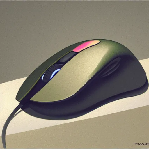 Prompt: pc mouse design concept painting by davinci