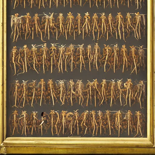 Prompt: human made up of insects by alfred stevens