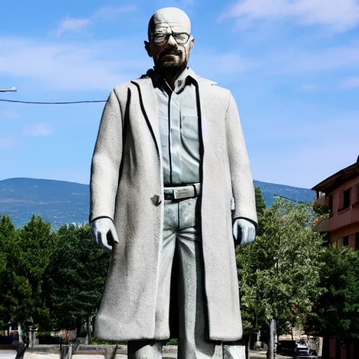 Image similar to walter white statue in bulgaria,