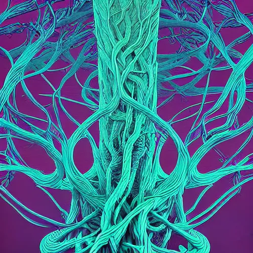 Image similar to digital art, intricate veins and roots by James Jean and by beeple , ultradetailed, trending on artstation,