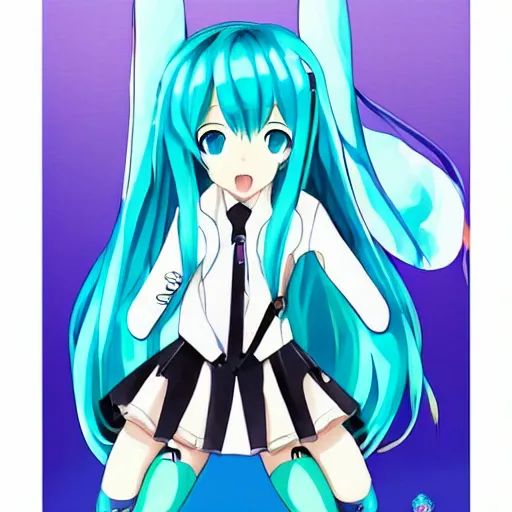 Image similar to the poster of hatsune miku