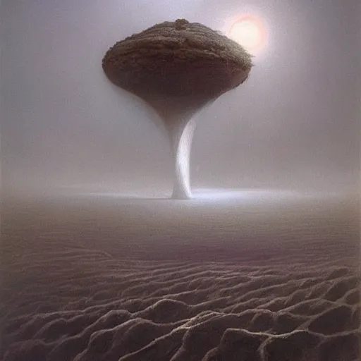 Image similar to concept art by zdzisław beksiński and dariusz zawadzki