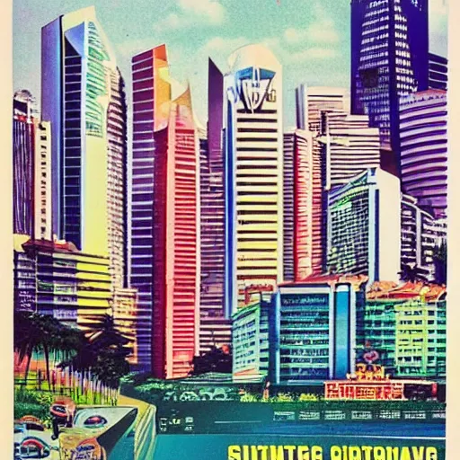 Image similar to a 1 9 9 0 s singaporean poster