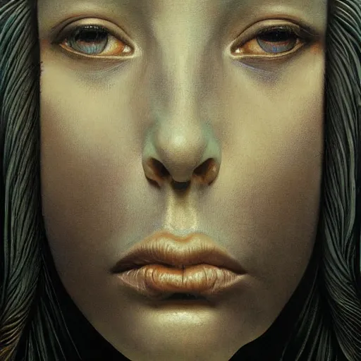 Prompt: sade by zdzisław beksinski, iris van herpen, artgerm, raymond swanland and alphonse mucha. highly detailed, hyper real, beautiful